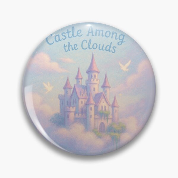 Item preview, Mystic Castle in the Clouds – Dreamy Pastel Medieval Fantasy Art designed and sold by Laugh & Rewind .
