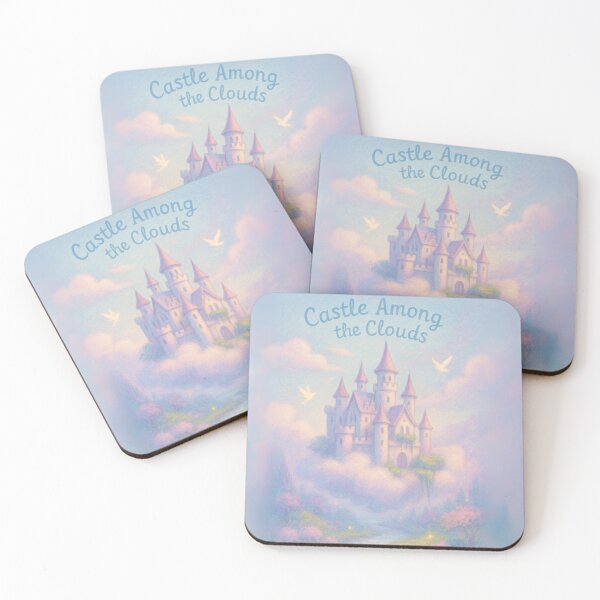 Item preview, Mystic Castle in the Clouds – Dreamy Pastel Medieval Fantasy Art designed and sold by Laugh & Rewind .