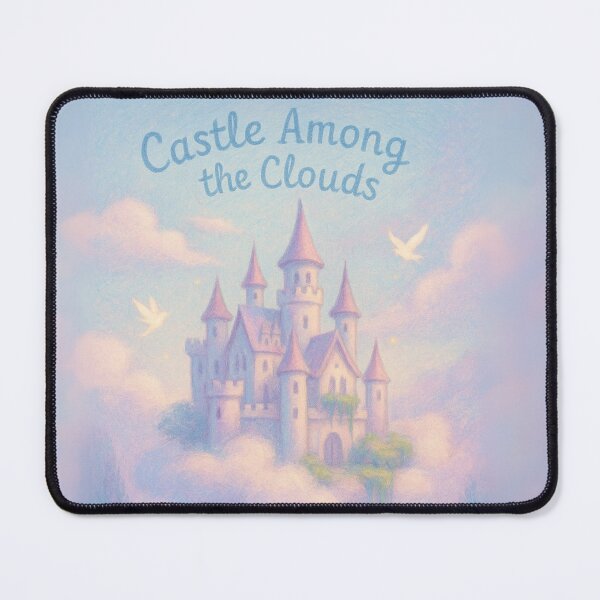 Item preview, Mystic Castle in the Clouds – Dreamy Pastel Medieval Fantasy Art designed and sold by Laugh & Rewind .