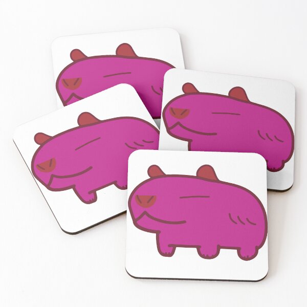 Item preview, Rosy Rose Pink Red Capybara designed and sold by MiscibilityArt.
