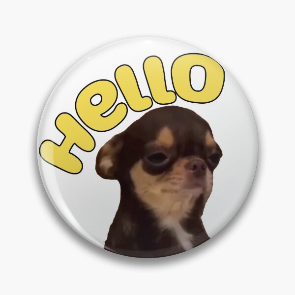 Item preview, Sleepy Hello Dog Meme Sticker designed and sold by SpxrkyDesigns.