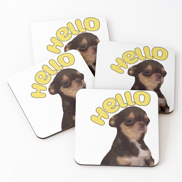 Item preview, Sleepy Hello Dog Meme Sticker designed and sold by SpxrkyDesigns.