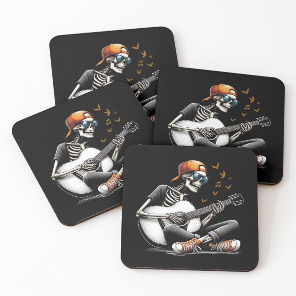 Item preview, Cool Skeleton Playing Guitar | Rock and Roll Streetwear Design designed and sold by Aredbox.