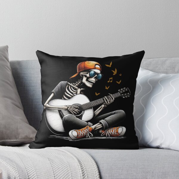 Item preview, Cool Skeleton Playing Guitar | Rock and Roll Streetwear Design designed and sold by Aredbox.
