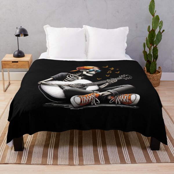Item preview, Cool Skeleton Playing Guitar | Rock and Roll Streetwear Design designed and sold by Aredbox.