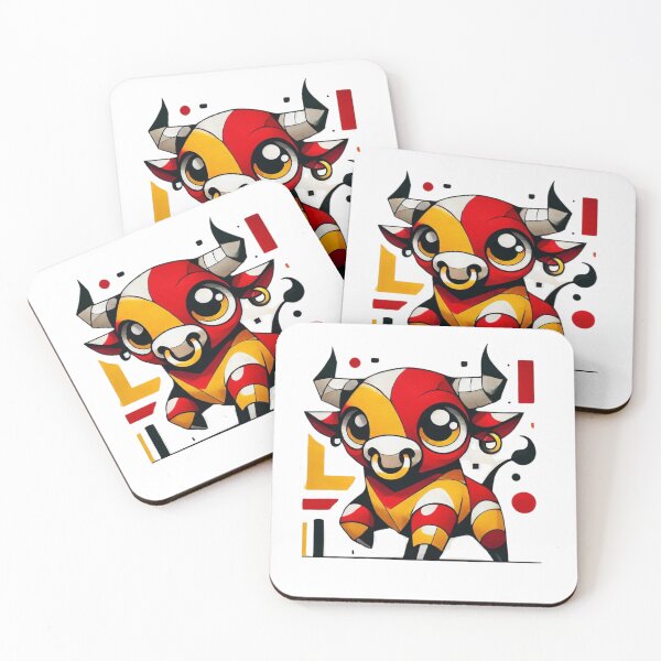 Item preview, Cubist Spanish Bull - Art with the Colors of the Spanish Flag designed and sold by FusiTink.