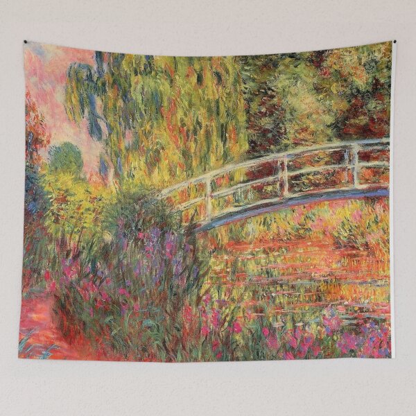 Item preview, Monet The Japanese Bridge (The Water-Lily Pond, Water Irises) designed and sold by PureVintageLove.