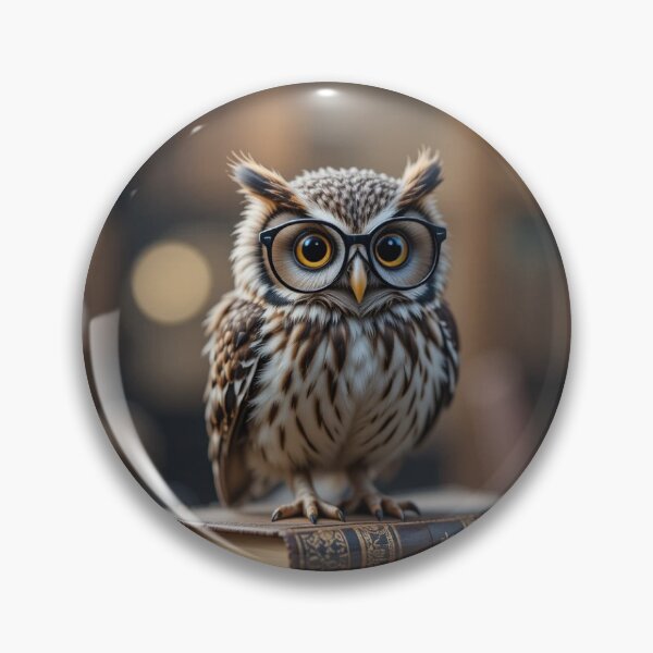Item preview, owl wearing glasses designed and sold by InezPhotography.