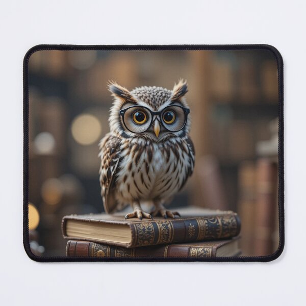 Item preview, owl wearing glasses designed and sold by InezPhotography.