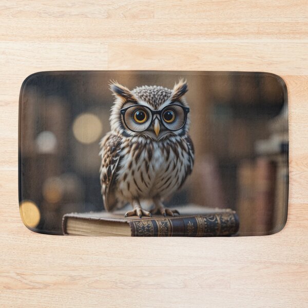 Item preview, owl wearing glasses designed and sold by InezPhotography.
