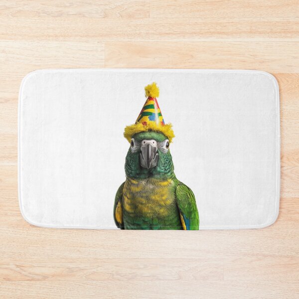 Item preview, Amazon Parrot Wearing Birthday Party Hat designed and sold by LazyOwlStore.