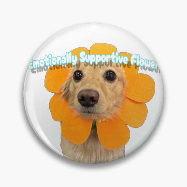Item preview, Emotionally Supportive Flower | Dog Meme Sticker designed and sold by SpxrkyDesigns.