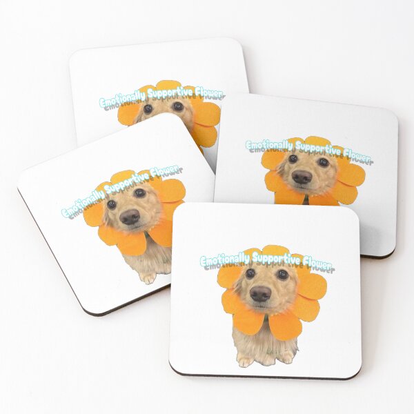 Item preview, Emotionally Supportive Flower | Dog Meme Sticker designed and sold by SpxrkyDesigns.