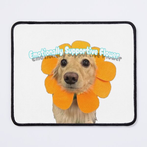 Item preview, Emotionally Supportive Flower | Dog Meme Sticker designed and sold by SpxrkyDesigns.