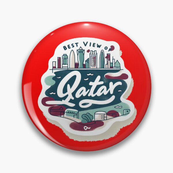 Item preview, Qatar Best View – Minimalist Watercolor Line Art Cityscape,  designed and sold by PaintMeWorld.
