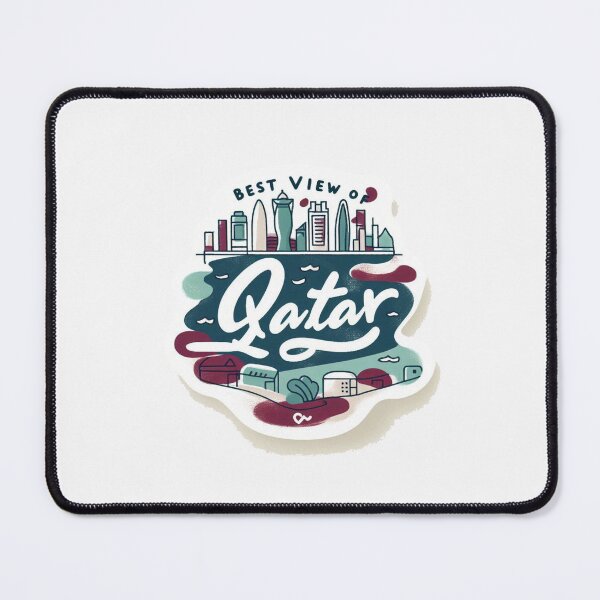 Item preview, Qatar Best View – Minimalist Watercolor Line Art Cityscape,  designed and sold by PaintMeWorld.