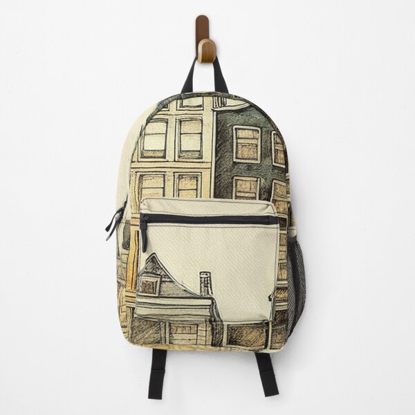 Item preview, Panoramic illustration of Amsterdam canal houses  designed and sold by Photopat.