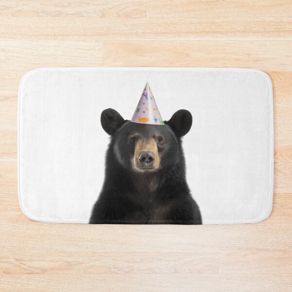 Item preview, American black bear Wearing Birthday Party Hat designed and sold by LazyOwlStore.