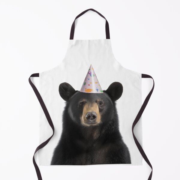 Item preview, American black bear Wearing Birthday Party Hat designed and sold by LazyOwlStore.