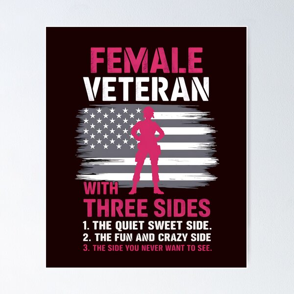 Item preview, Female Veteran with Three Sides Women Veteran Mother Grandma designed and sold by LYCANTHRA.