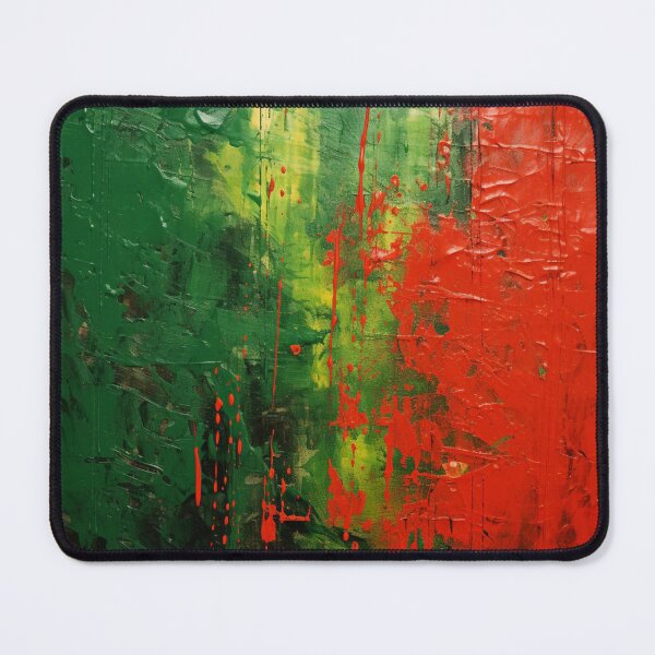Item preview, Green And Red Spots - Abstract Oil Colors designed and sold by GrinGalore.