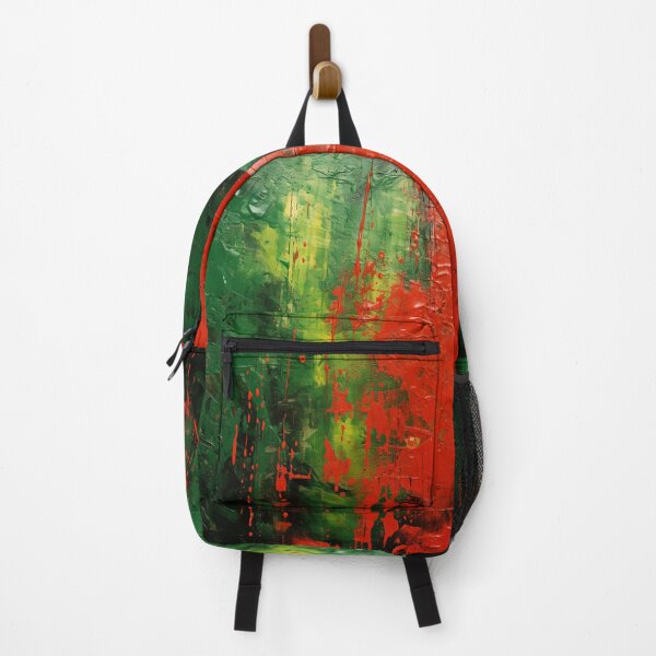 Item preview, Green And Red Spots - Abstract Oil Colors designed and sold by GrinGalore.
