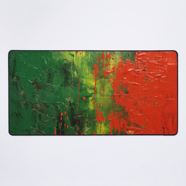 Item preview, Green And Red Spots - Abstract Oil Colors designed and sold by GrinGalore.