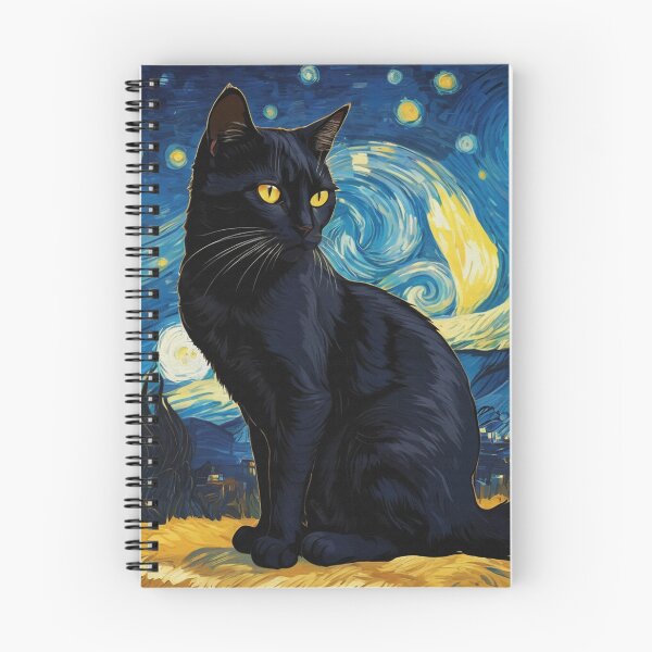 Item preview, Black Cat in the Van Gogh Expressionism Style designed and sold by Erlin Rudho.