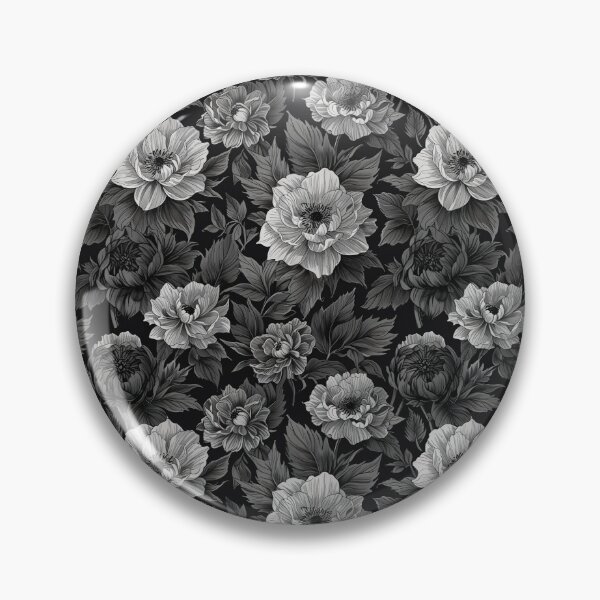 Artikelvorschau, Schwarzes Blumenmuster entworfen und verkauft von CoolPixels.