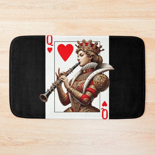 Item preview, Clarinet Player Queen Of Hearts Clarinetist Game Card designed and sold by Kimberley King Art  King Art.