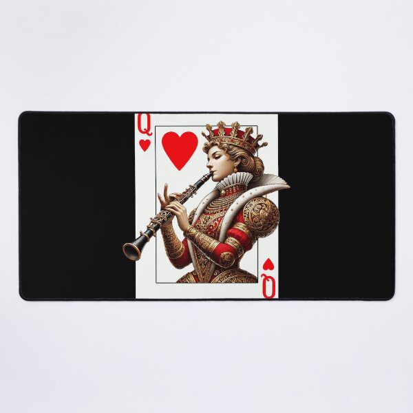 Item preview, Clarinet Player Queen Of Hearts Clarinetist Game Card designed and sold by Kimberley King Art King Art.