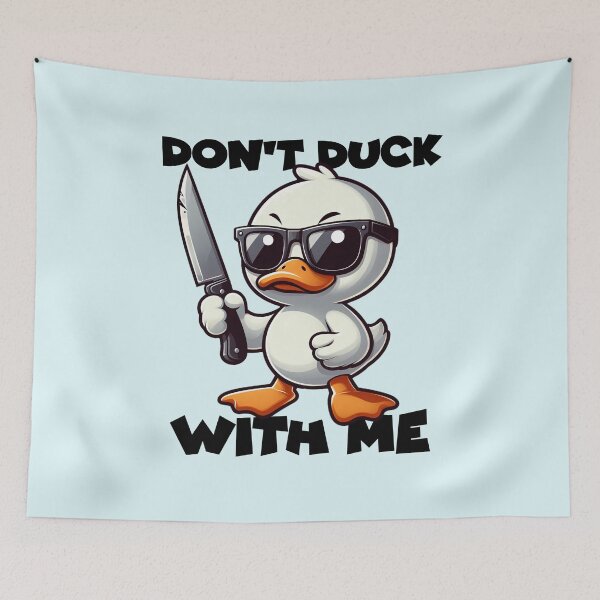 Item preview, Don’t Duck With Me - Funny Cartoon Duck Illustration designed and sold by Aredbox.