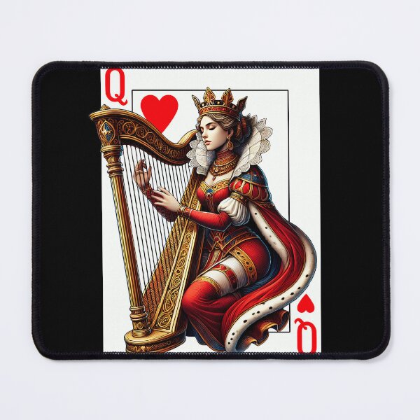 Item preview, Harp Player Queen Of Hearts Harpist Game Card designed and sold by Kimberley King Art King Art.