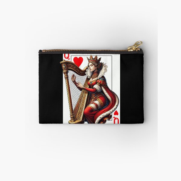Item preview, Harp Player Queen Of Hearts Harpist Game Card designed and sold by Kimberley King Art  King Art.