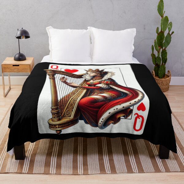 Item preview, Harp Player Queen Of Hearts Harpist Game Card designed and sold by Kimberley King Art King Art.