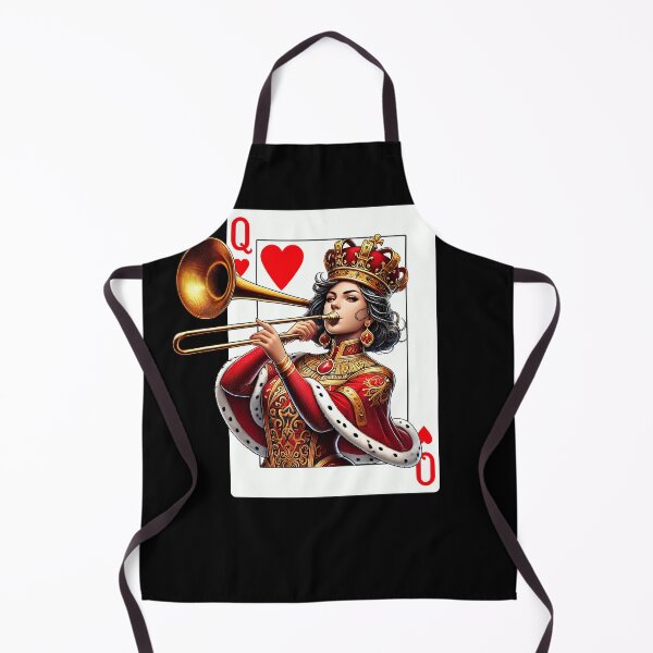 Item preview, Trombone Player Queen Of Hearts Trombonist Game Card designed and sold by Kimberley King Art King Art.