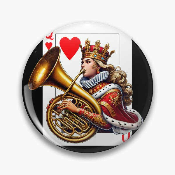 Item preview, Tuba Player Queen Of Hearts Tubaist Game Card designed and sold by Kimberley King Art  King Art.