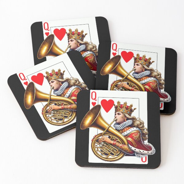 Item preview, Tuba Player Queen Of Hearts Tubaist Game Card designed and sold by Kimberley King Art  King Art.