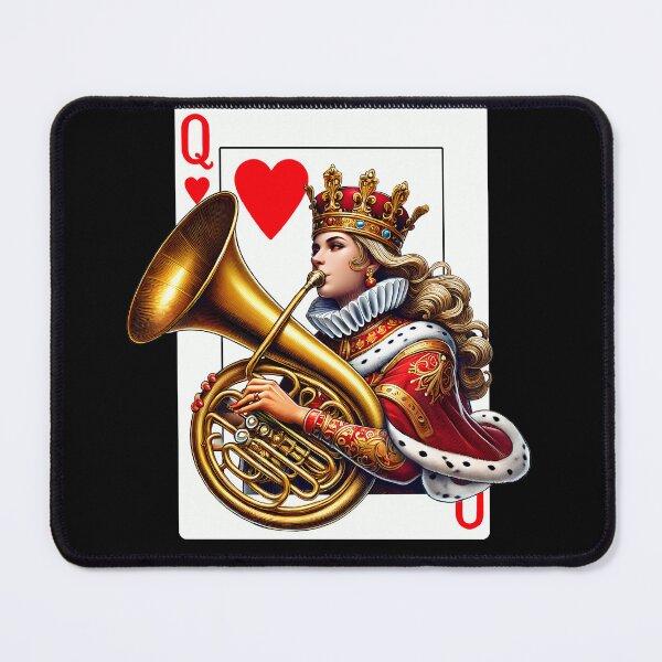 Item preview, Tuba Player Queen Of Hearts Tubaist Game Card designed and sold by Kimberley King Art King Art.