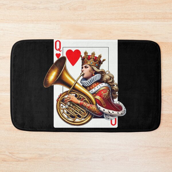 Item preview, Tuba Player Queen Of Hearts Tubaist Game Card designed and sold by Kimberley King Art  King Art.