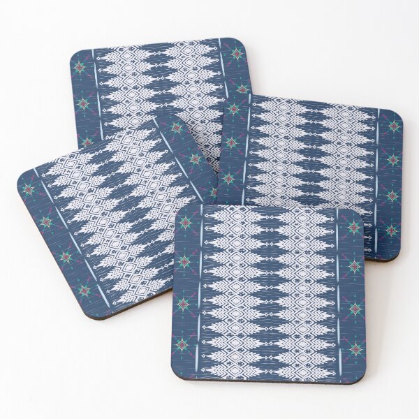 Item preview, Ikat silk woven fabric pattern designed and sold by Wednesday Art design .