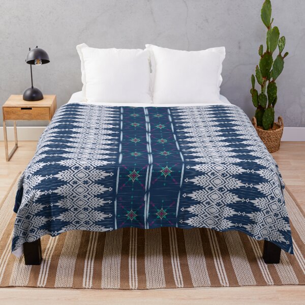 Item preview, Ikat silk woven fabric pattern designed and sold by Wednesday Art design .