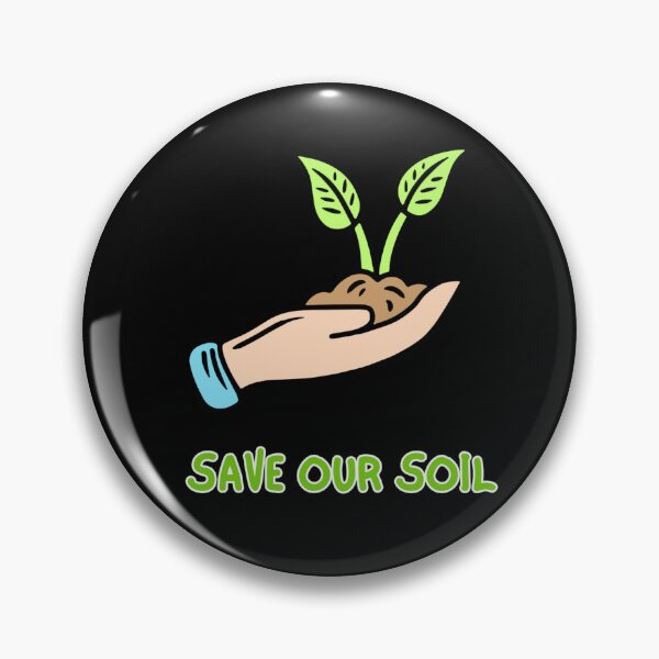 Item preview, SAVE OUR SOIL i love soil art black bg designed and sold by RedOrBlueIts4U.