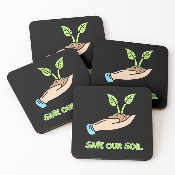 Item preview, SAVE OUR SOIL i love soil art black bg designed and sold by RedOrBlueIts4U.
