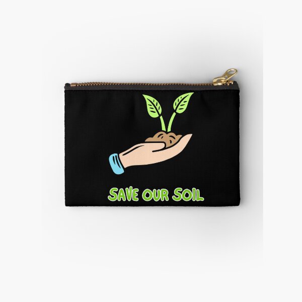 Item preview, SAVE OUR SOIL i love soil art black bg designed and sold by RedOrBlueIts4U.