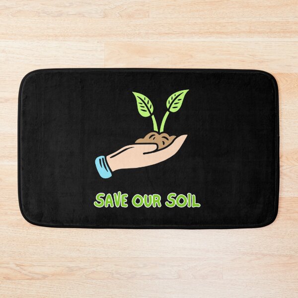 Item preview, SAVE OUR SOIL i love soil art black bg designed and sold by RedOrBlueIts4U.