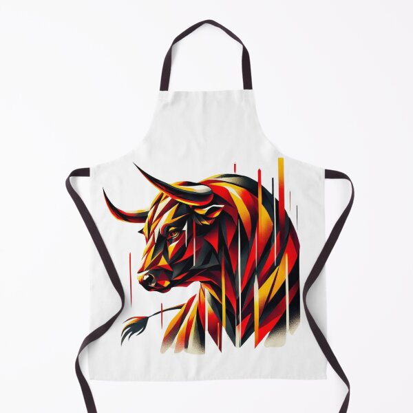 Item preview, The Cubist Bull - Abstract Art with the Colors of the Spanish Flag designed and sold by FusiTink.