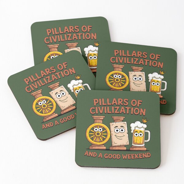 Item preview, Pillars Of Civilization And The Weekend Cartoon Ancient designed and sold by SurrealArtSzysz.