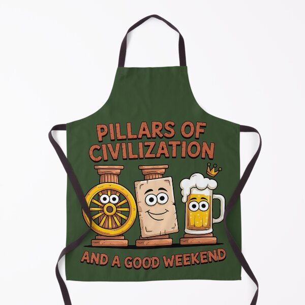 Item preview, Pillars Of Civilization And The Weekend Cartoon Ancient designed and sold by SurrealArtSzysz.