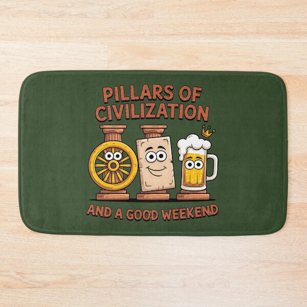 Item preview, Pillars Of Civilization And The Weekend Cartoon Ancient designed and sold by SurrealArtSzysz.